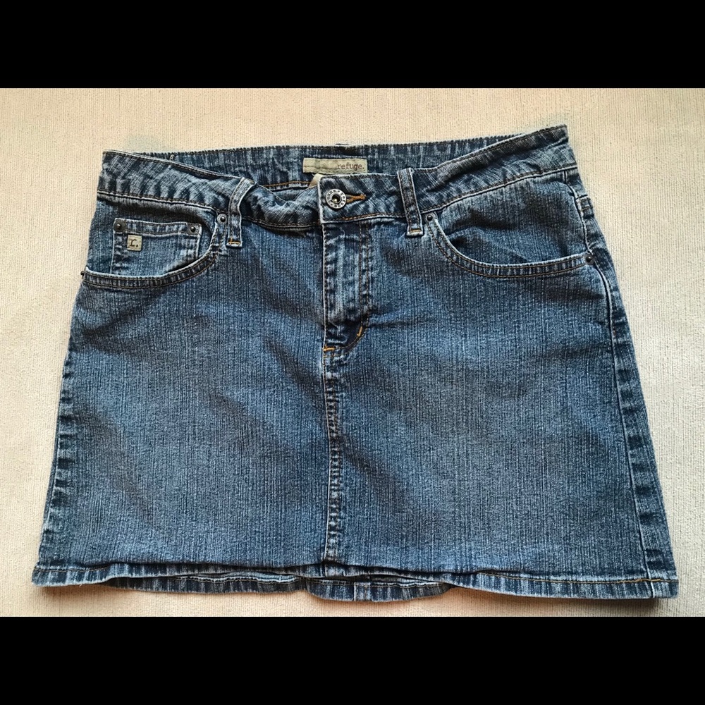 Denim mini skirt